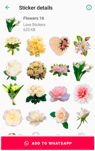 اسکرین شات برنامه New WAStickerApps Flowers 🌷🌹 Bouquet Stickers 7