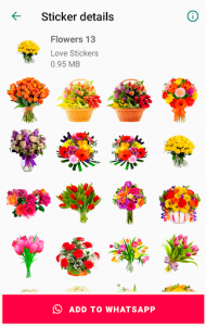 اسکرین شات برنامه New WAStickerApps Flowers 🌷🌹 Bouquet Stickers 6
