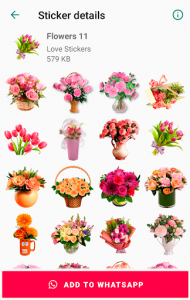 اسکرین شات برنامه New WAStickerApps Flowers 🌷🌹 Bouquet Stickers 5