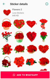 اسکرین شات برنامه New WAStickerApps Flowers 🌷🌹 Bouquet Stickers 3