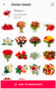 اسکرین شات برنامه New WAStickerApps Flowers 🌷🌹 Bouquet Stickers 2