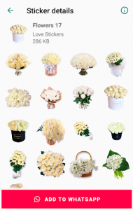 اسکرین شات برنامه New WAStickerApps Flowers 🌷🌹 Bouquet Stickers 8