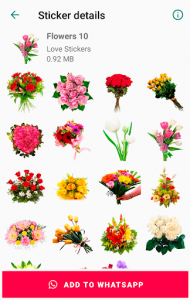 اسکرین شات برنامه New WAStickerApps Flowers 🌷🌹 Bouquet Stickers 4