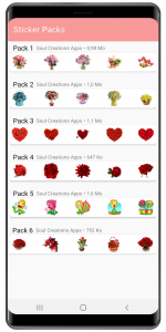 اسکرین شات برنامه WASticker - Love flowers 5