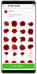 اسکرین شات برنامه WASticker - Love flowers 8