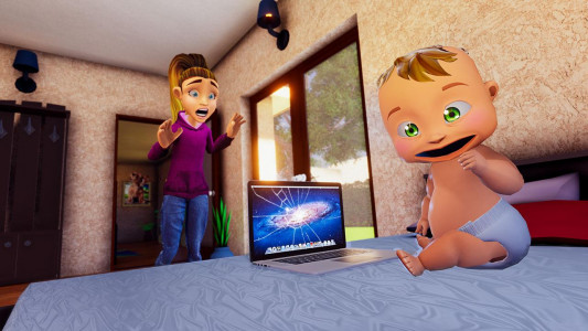 اسکرین شات بازی Virtual Baby Life Simulator 3D 5