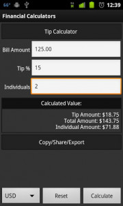 اسکرین شات برنامه Financial Calculators Lite 2