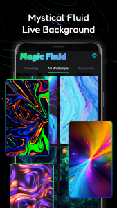 اسکرین شات 1 برنامه Magic Fluid, Live Wallpaper 4D