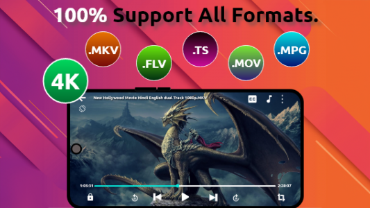 اسکرین شات برنامه FLV Video Player - mVid Player 1