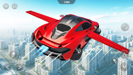 اسکرین شات برنامه Flying Car Robot Shooting Game 3