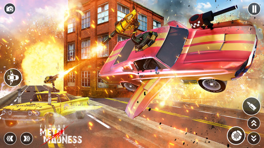 اسکرین شات برنامه Flying Car Robot Shooting Game 3