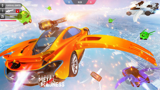 اسکرین شات برنامه Flying Car Robot Shooting Game 6