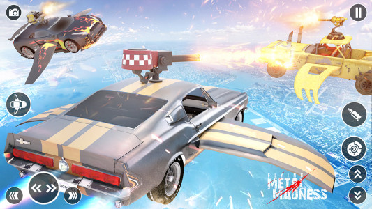 اسکرین شات برنامه Flying Car Robot Shooting Game 8