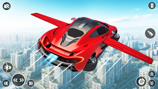 اسکرین شات برنامه Flying Car Robot Shooting Game 1