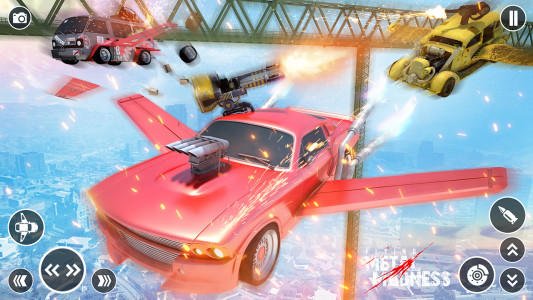 اسکرین شات برنامه Flying Car Robot Shooting Game 6