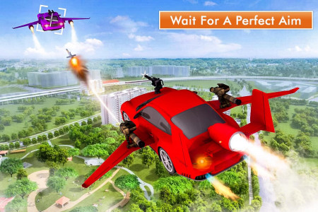 اسکرین شات بازی Car Flying Shooting: Car games 4