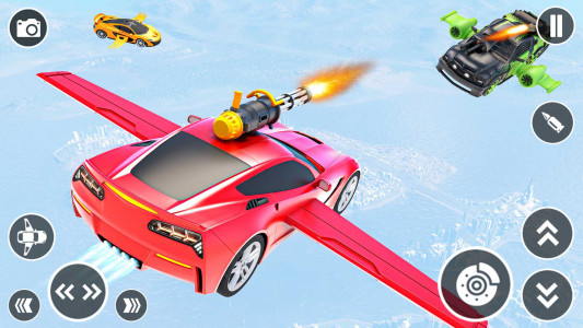 اسکرین شات برنامه Flying Car Shooting - Car Game 3