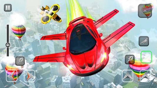 اسکرین شات 8 برنامه Flying Car Shooting - Car Game