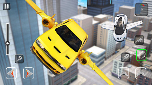 اسکرین شات 2 برنامه Flying Car Shooting - Car Game