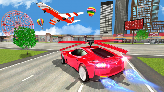 اسکرین شات برنامه Flying Car Shooting - Car Game 7
