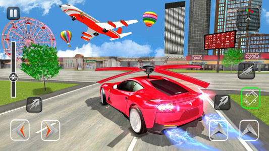 اسکرین شات 7 برنامه Flying Car Shooting - Car Game