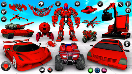 اسکرین شات بازی Flying Hawk Robot Car Games 1