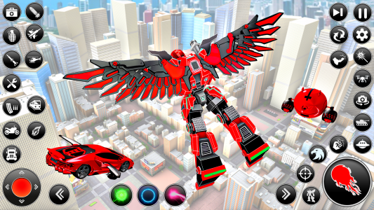 اسکرین شات 1 بازی Flying Hawk Robot Car Games