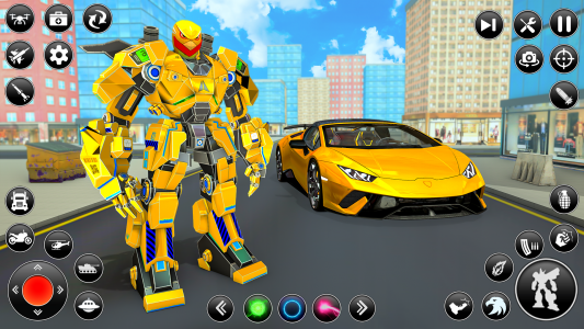 اسکرین شات بازی Flying Hawk Robot Car Games 1