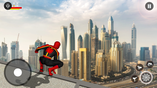 اسکرین شات 2 برنامه Flying Rope Hero: Spider Games