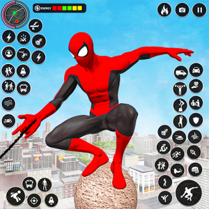 اسکرین شات برنامه Flying Rope Hero: Spider Games 1