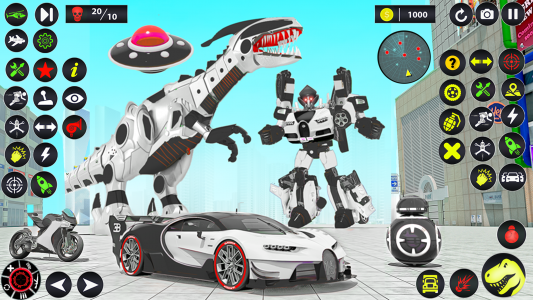 اسکرین شات بازی Dino Robot Car Transform Games 1