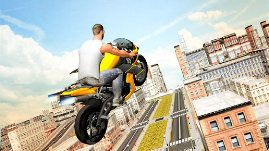 اسکرین شات بازی Flying Moto Racer 3d 3