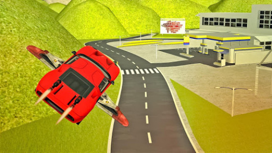 اسکرین شات بازی Flying Sport Car Simulator2016 3