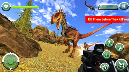 اسکرین شات بازی Jurassic Dinosaur Wild Jungle Shooter 2