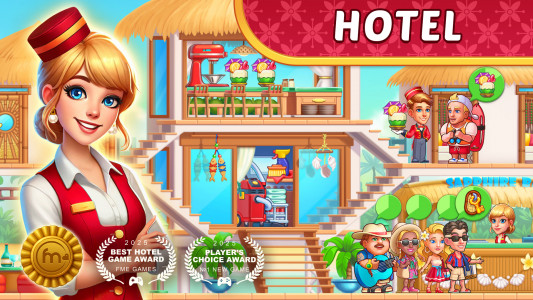 اسکرین شات 1 بازی My Hotel ™ Grand Fun Mania!