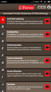 اسکرین شات 2 برنامه Microbiology Dictionary