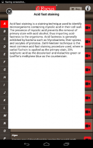 اسکرین شات برنامه Microbiology Dictionary 7
