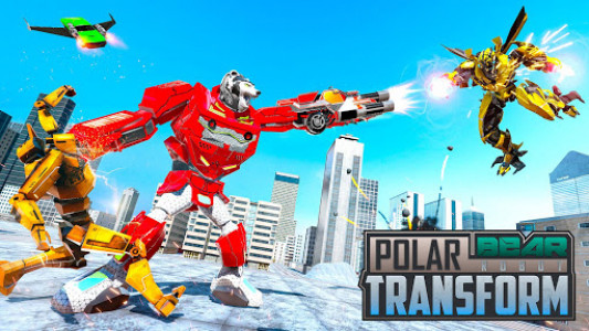 اسکرین شات بازی Polar Bear Robot Car Transform: War Robot Games 6