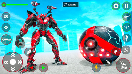 اسکرین شات برنامه Red Ball Robot Car: Robot Game 6