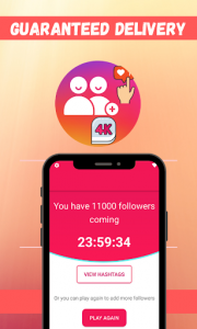 اسکرین شات برنامه 4K Followers -- followers& Likes for Instagram 4