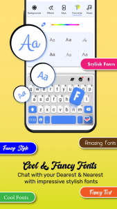 اسکرین شات برنامه GIF Keyboard Theme-Cool Font 2