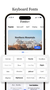 اسکرین شات 1 برنامه Font Keyboard: Text Fonts+