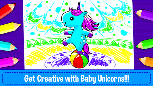 اسکرین شات برنامه Unicorn Coloring Book & Baby Games for Girls 8