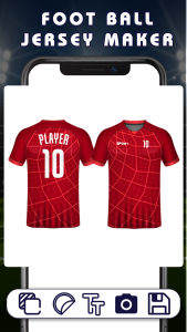 اسکرین شات برنامه Football Jersey Maker : Football T-Shirt Design 2