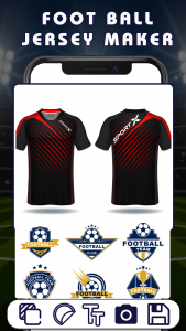 اسکرین شات برنامه Football Jersey Maker : Football T-Shirt Design 6