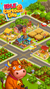 اسکرین شات بازی Idle Cartoon City Empire:Miner,Supermarket,Farming 3