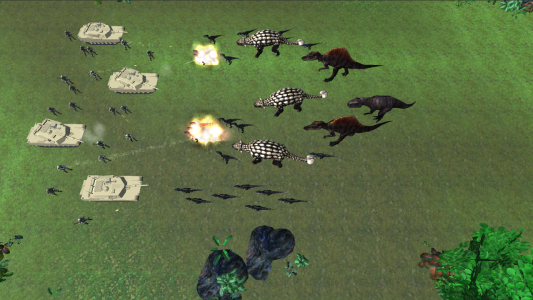 اسکرین شات بازی Army vs Dinosaur: Battle Simulator 2