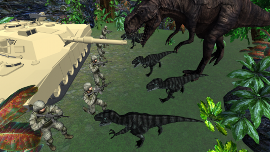 اسکرین شات بازی Army vs Dinosaur: Battle Simulator 1