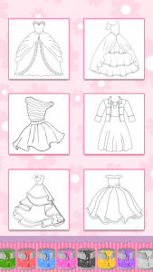 اسکرین شات برنامه Glitter Dress Coloring Pages for Girls 8