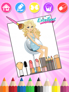 اسکرین شات برنامه Fashion Coloring Book 1